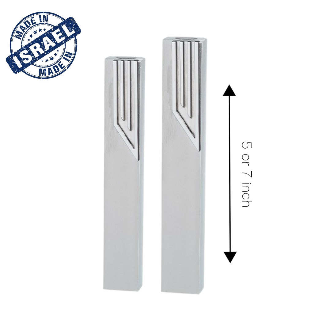 Elegant Aluminum Silver Mezuzah