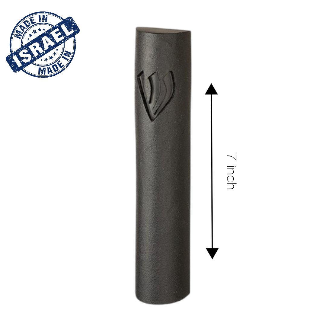 Concrete Polymer Black Mezuzah