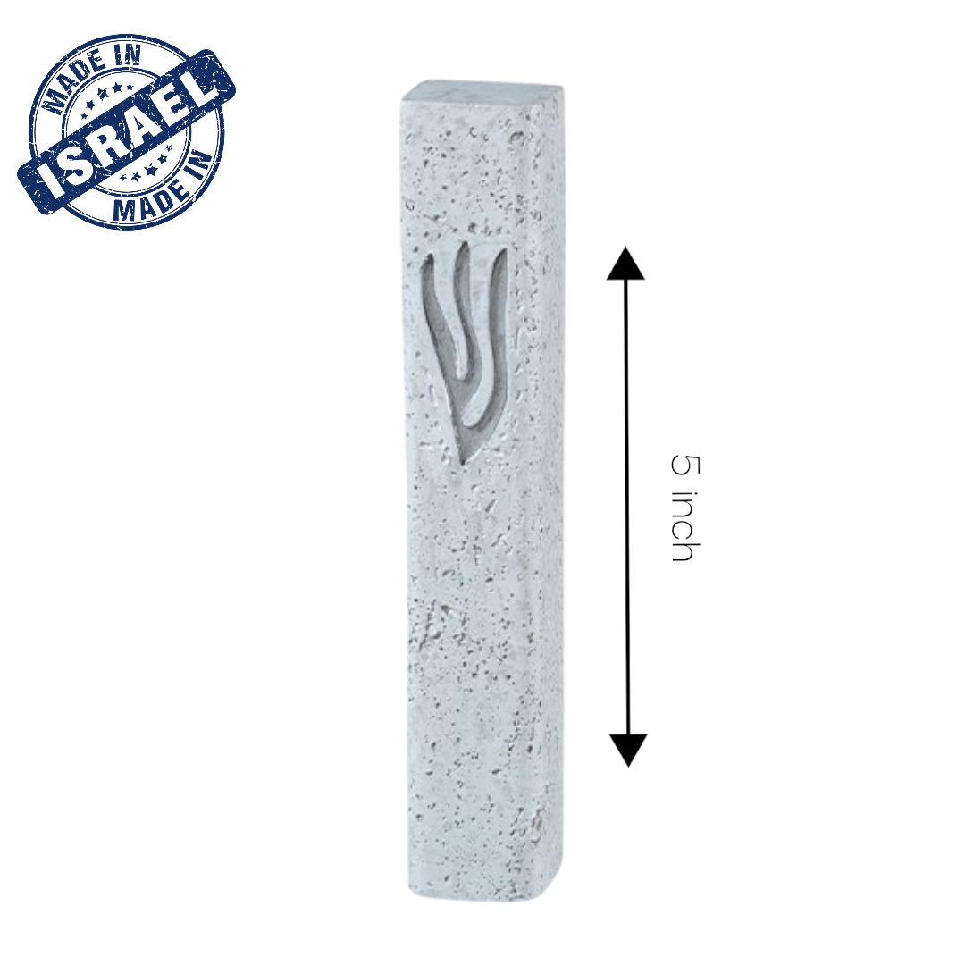 Concrete Polymer Grey Mezuzah