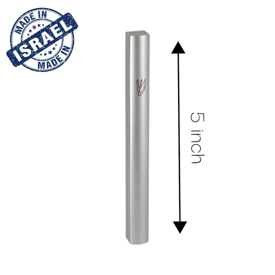 Silver Aluminum Mezuzah