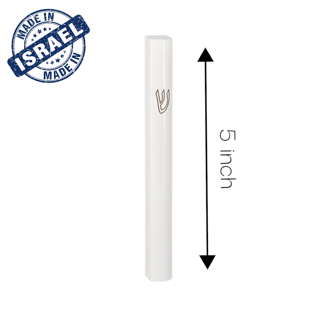 White Aluminum Mezuzah