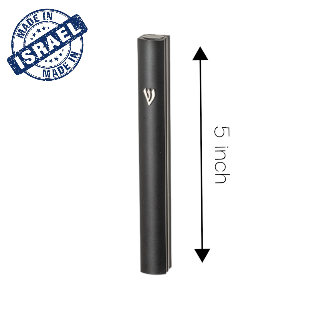 Black Aluminum Mezuzah