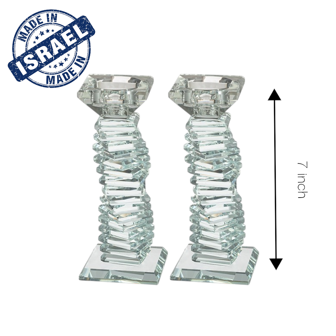 Silver Crystal Candlesticks