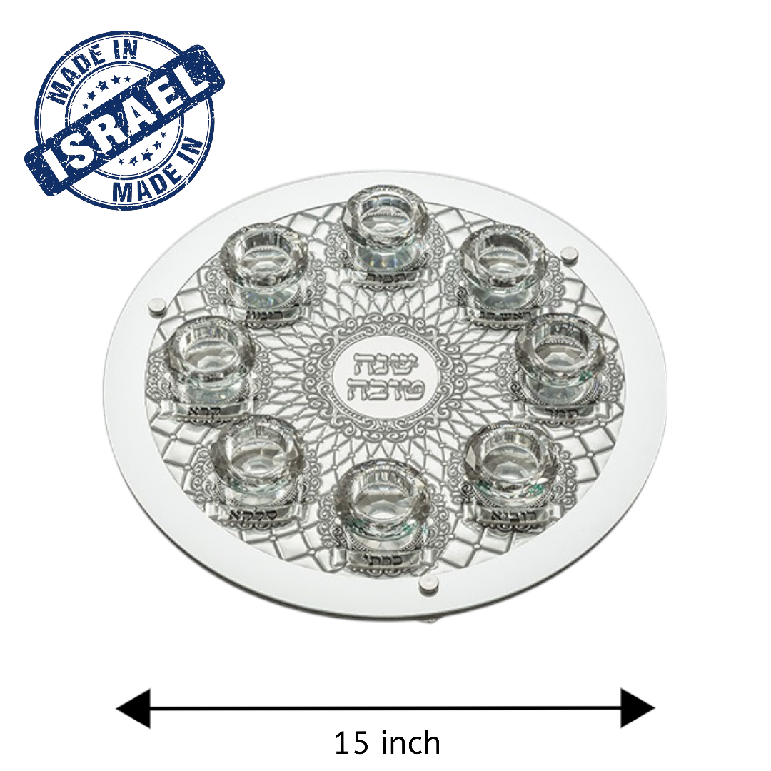 Crystal Glass Elegant Blessing Plate