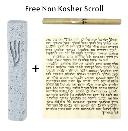 Concrete Polymer Grey Mezuzah