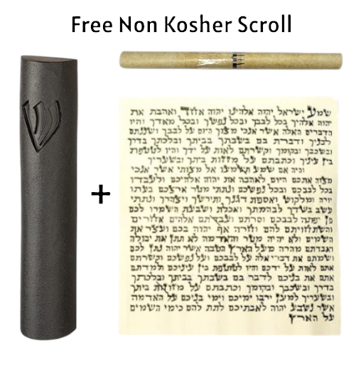 Concrete Polymer Black Mezuzah