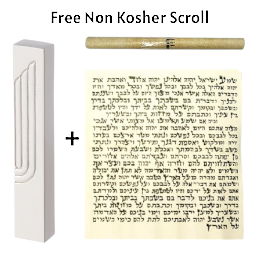 Big S Concrete Polymer White Mezuzah