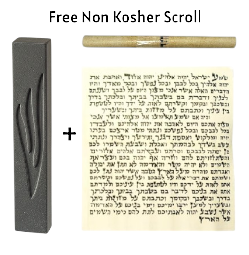 Black Concrete Polymer Mezuzah