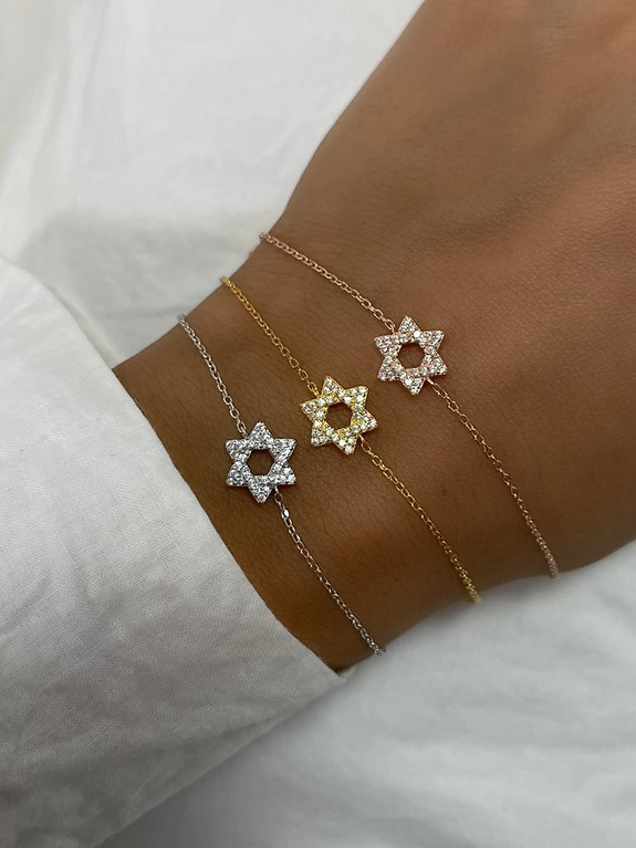 Star Of David 925 Sterling Silver Bracelet