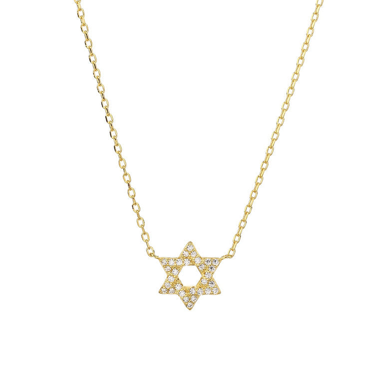 925 Sterling Silver Star of David Necklace